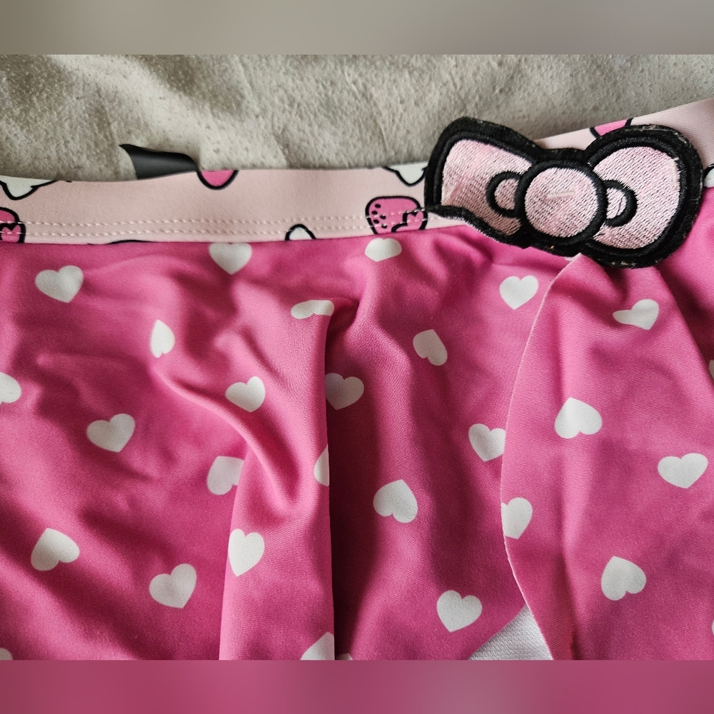 Hello Kitty Pink and Black Label Bathing Suit Bottoms Size Xs